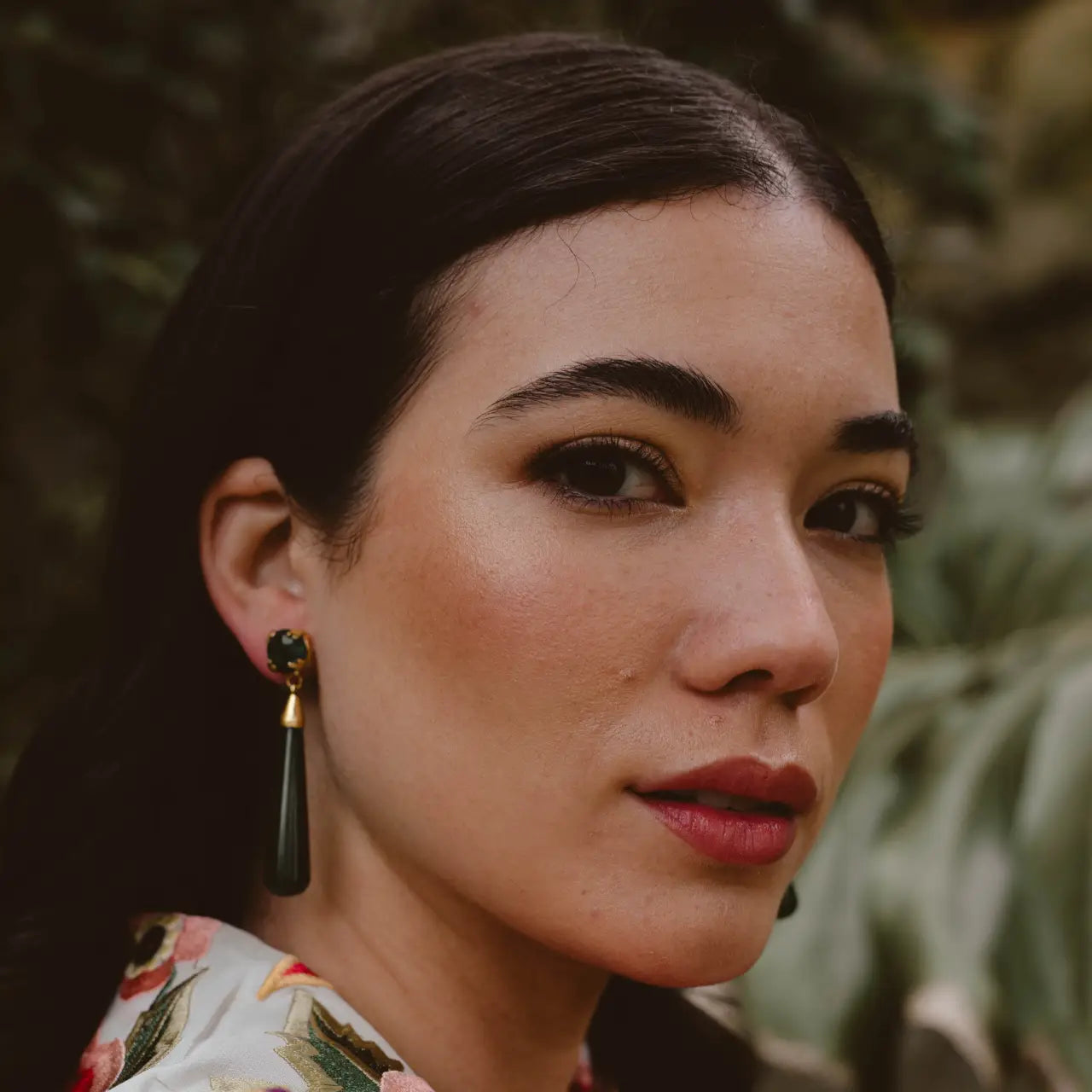 Pendientes Pasión Flamenca Verde Oscuro