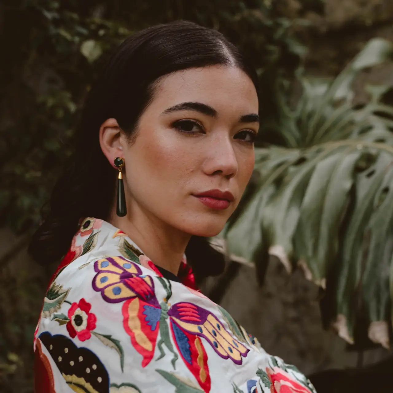 Pendientes Pasión Flamenca Verde Oscuro