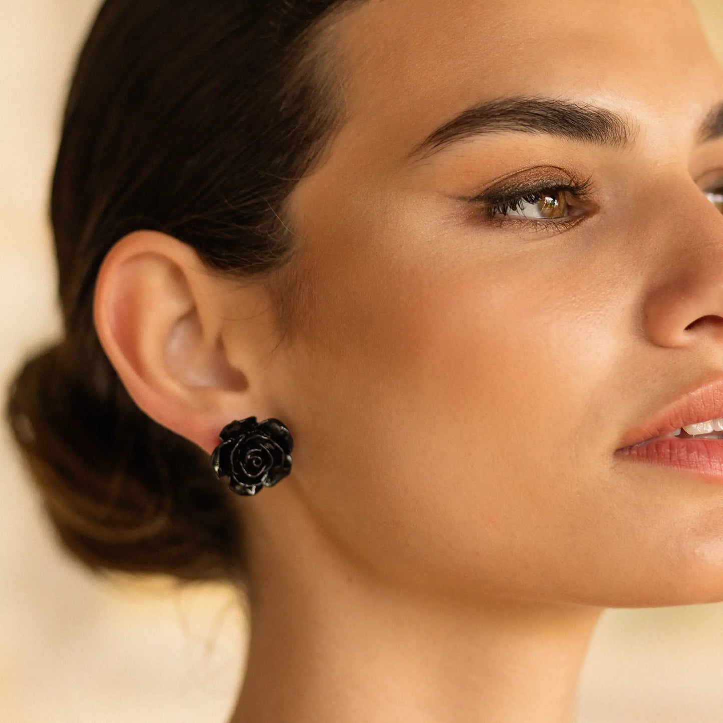 Pendientes Rosae Negro