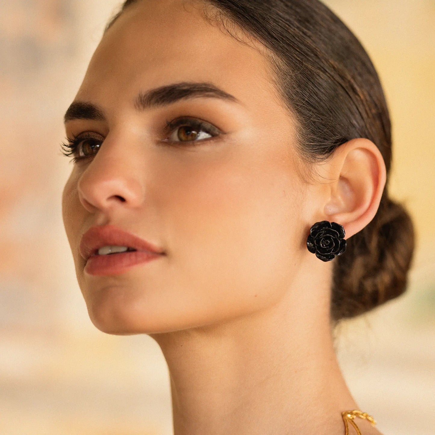 Pendientes Rosae Negro
