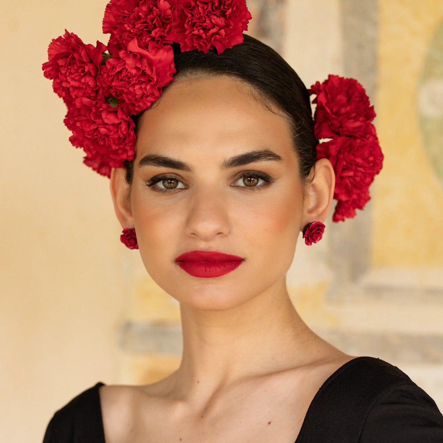 Pendientes Rosae Rojo