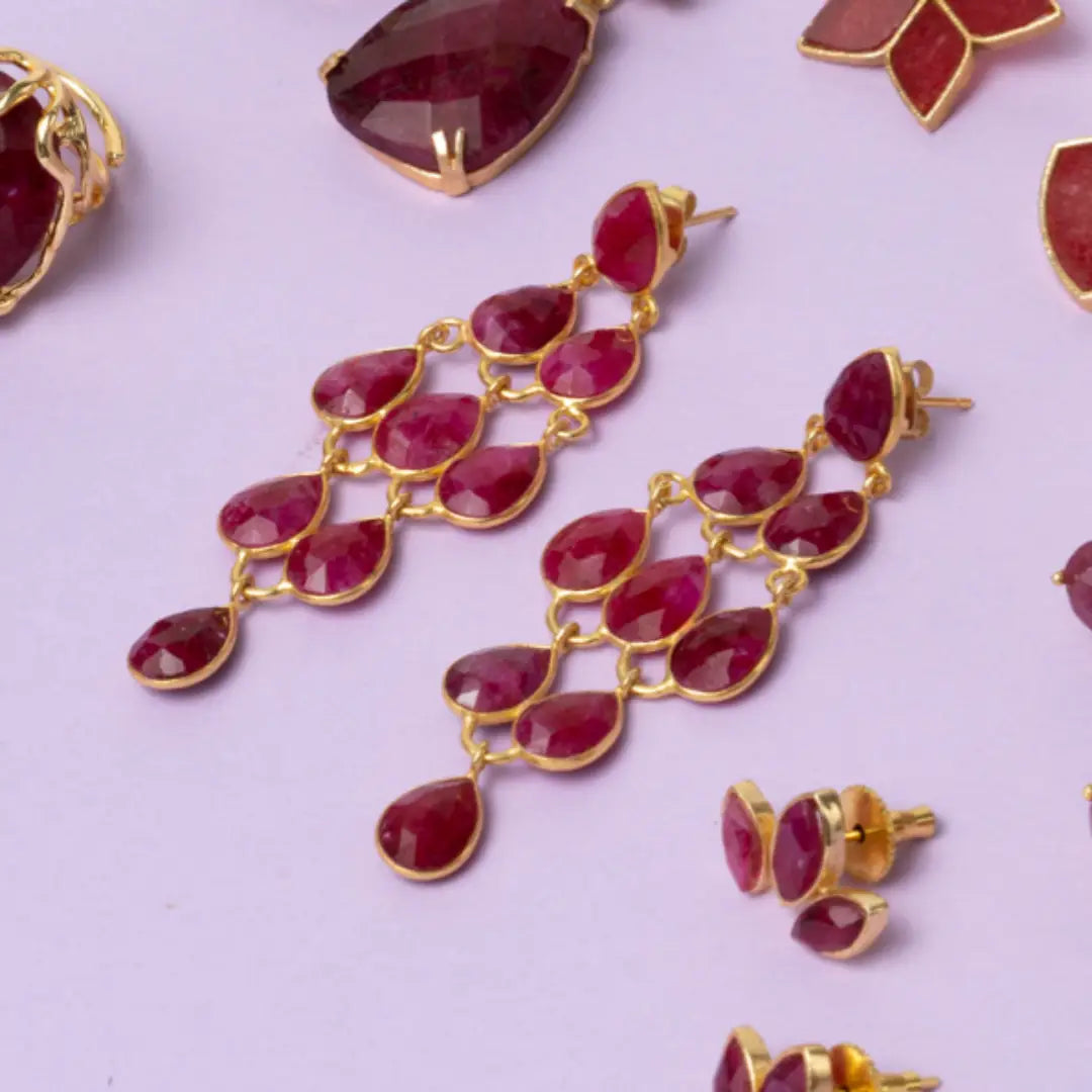 Pendientes Roselia Rubí