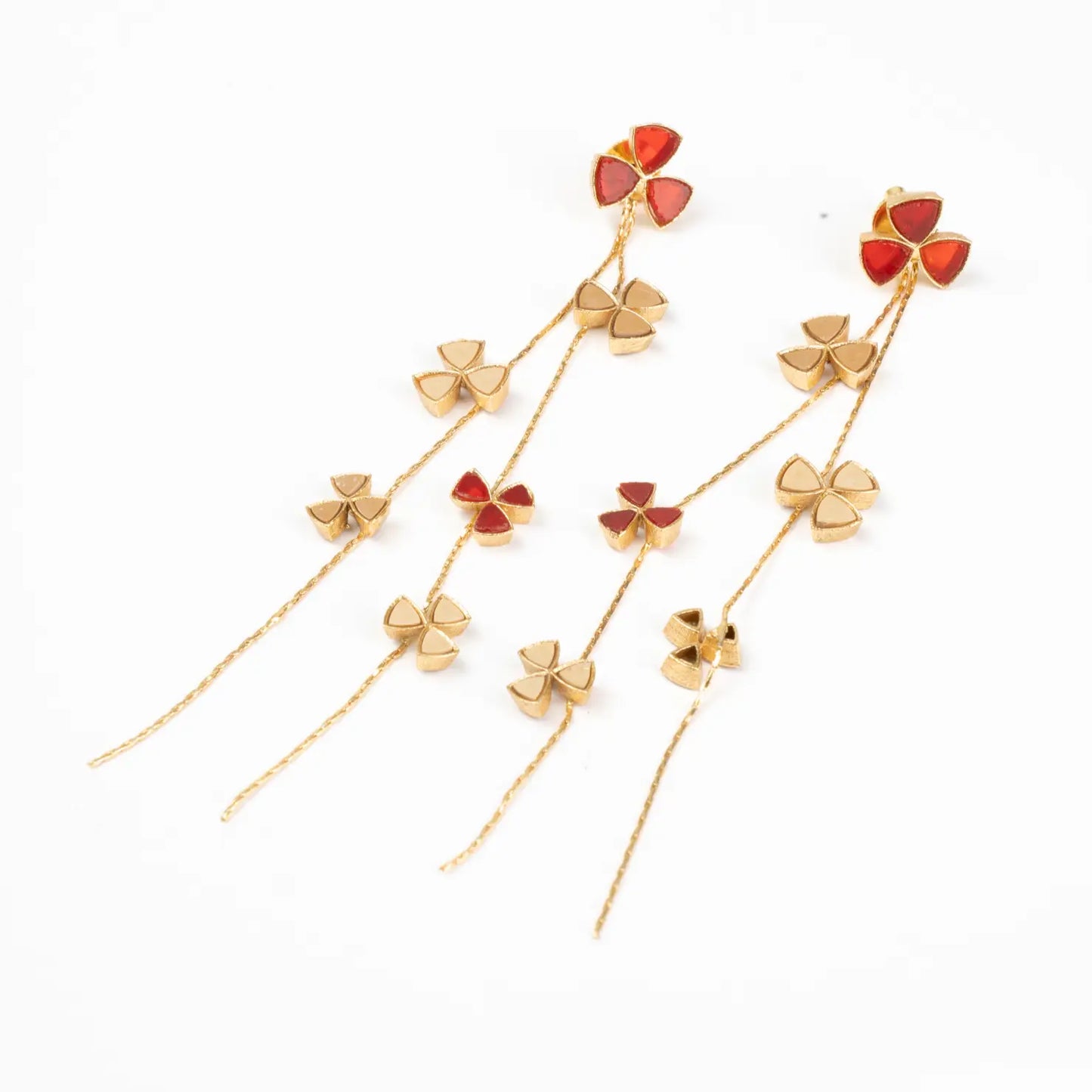 Pendientes Shamrock Ed. Limitada Rubí y Marrón