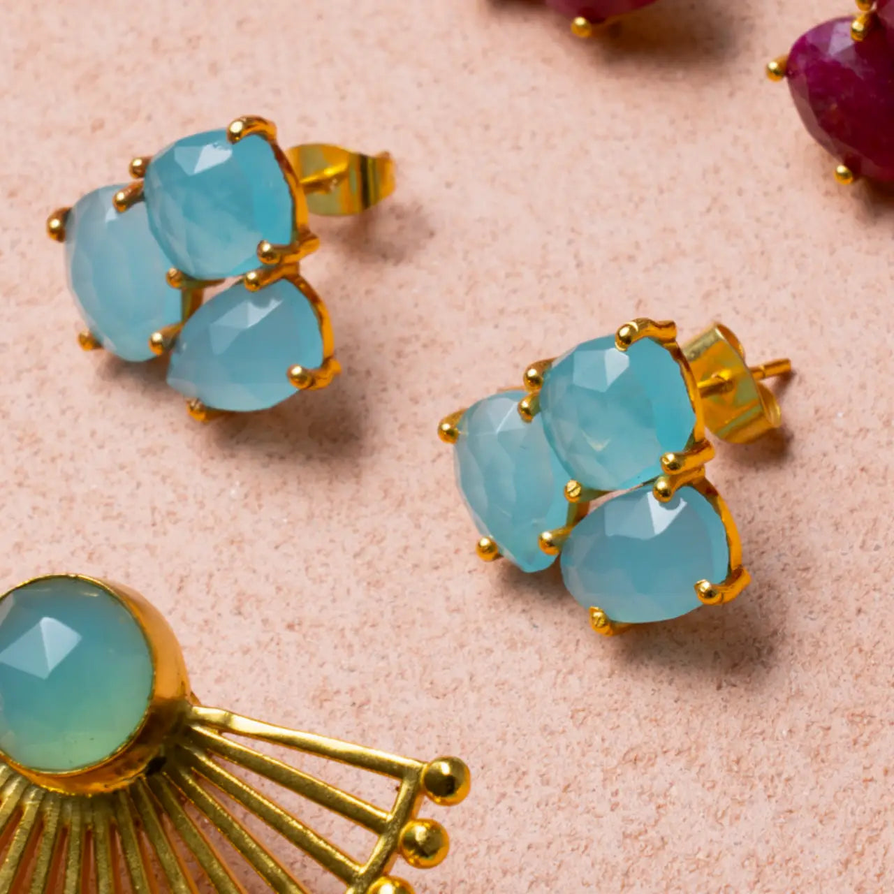 Pendientes Tiza Azul Turquesa