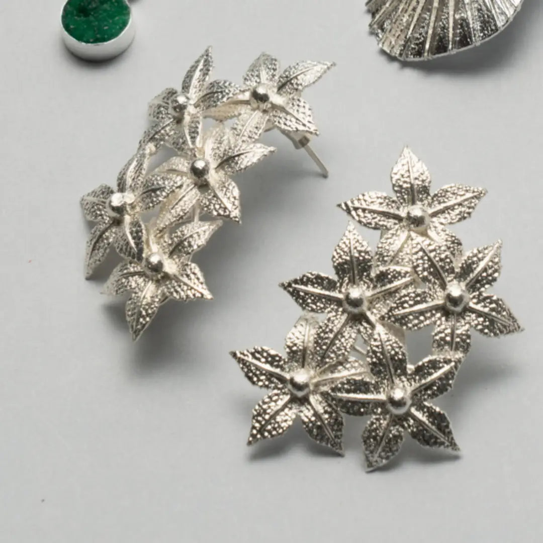 Pendientes Yunnan Plata