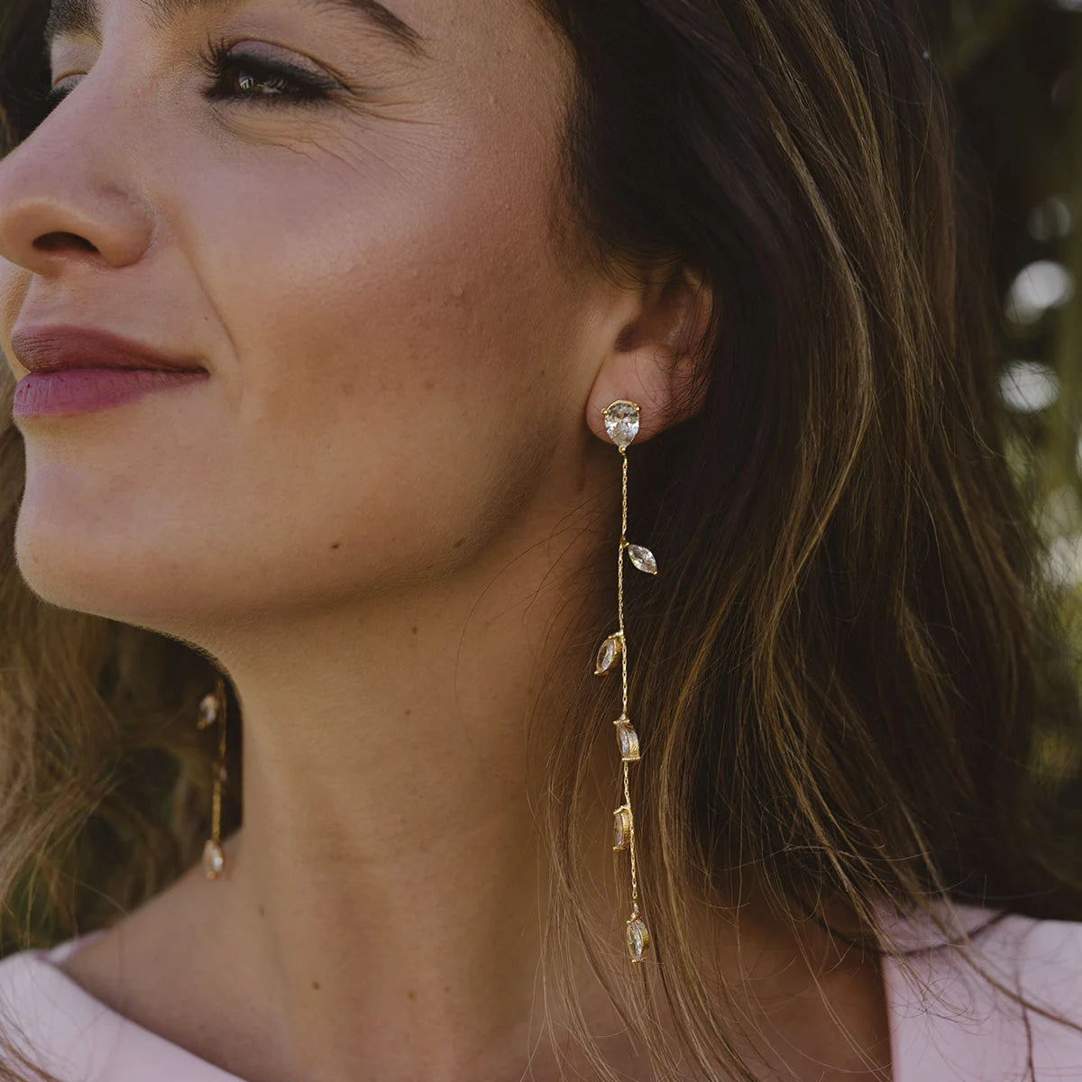 Conjunto Pendientes Abril Zc Shine + Collar Brisalia Shine