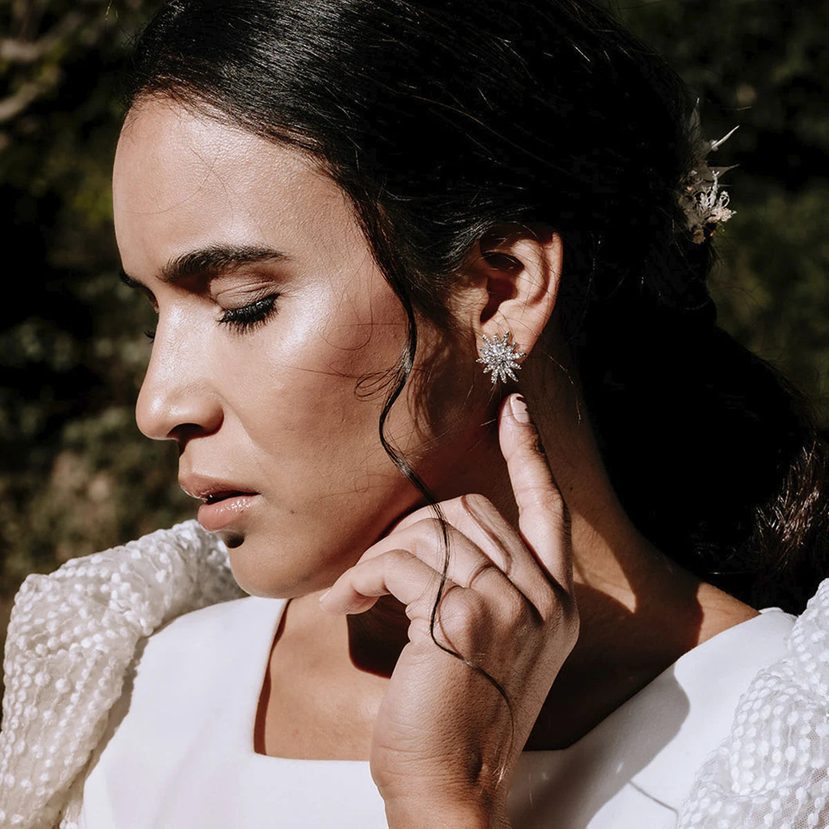 Pendientes Amaltea Plata Shine