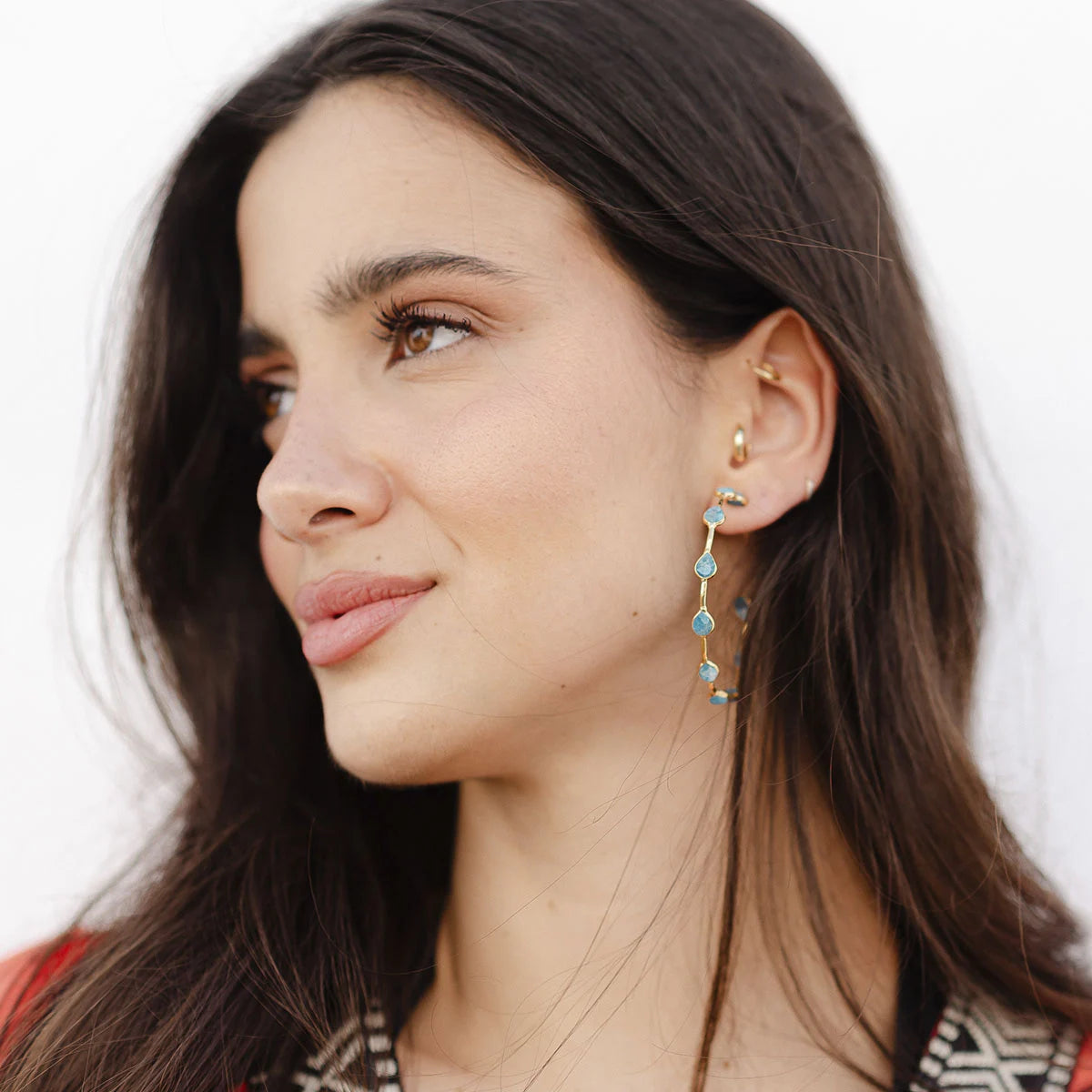 Pendientes Aros Aldar Turquesa