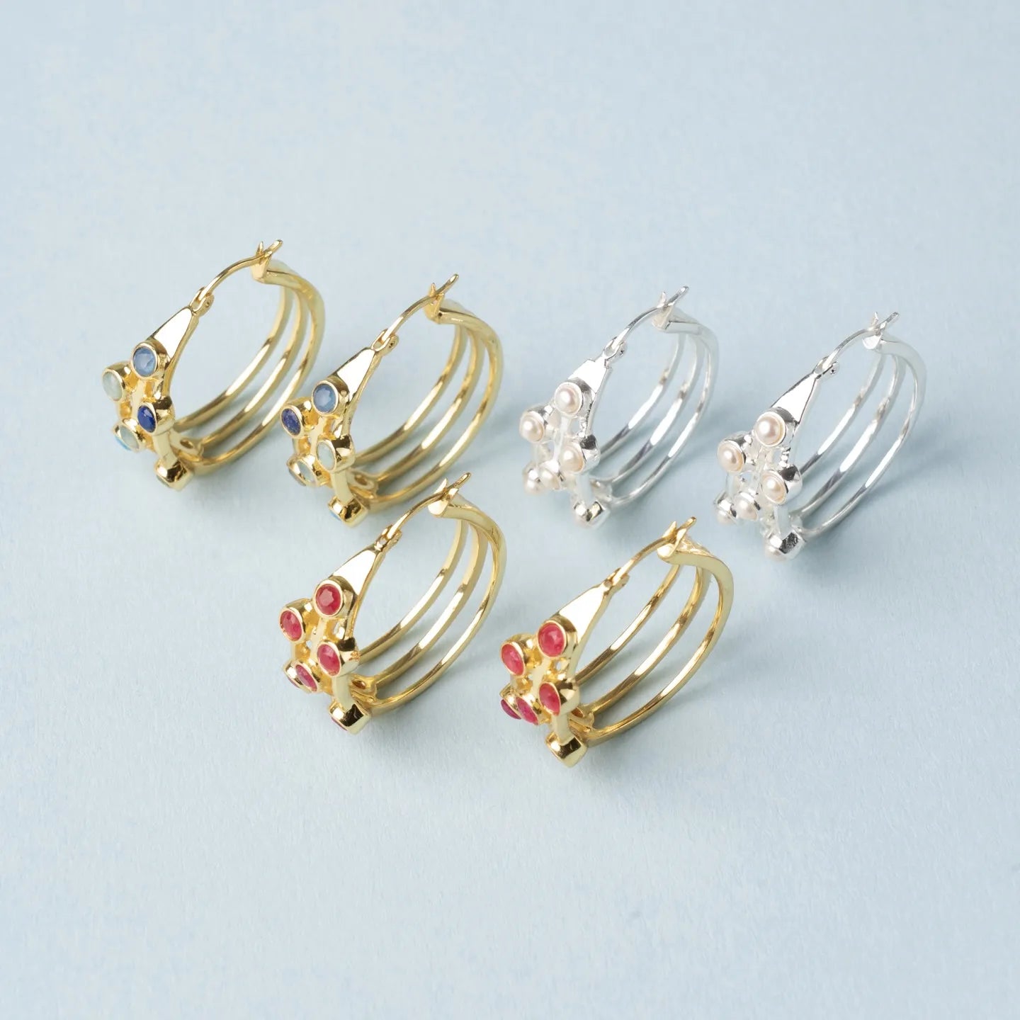 Pendientes Aros Tianse Rubí