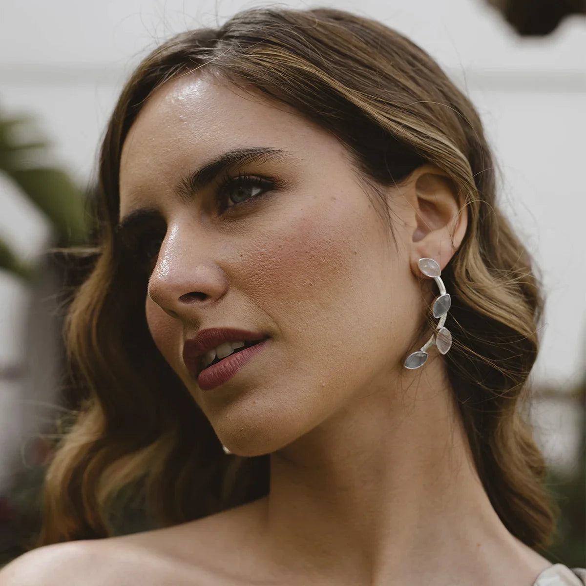 Pendientes Aura Plata Rosa Cuarzo y Azul