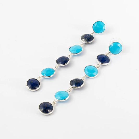 Pendientes Ayla Ed. Limitada Plata Azules