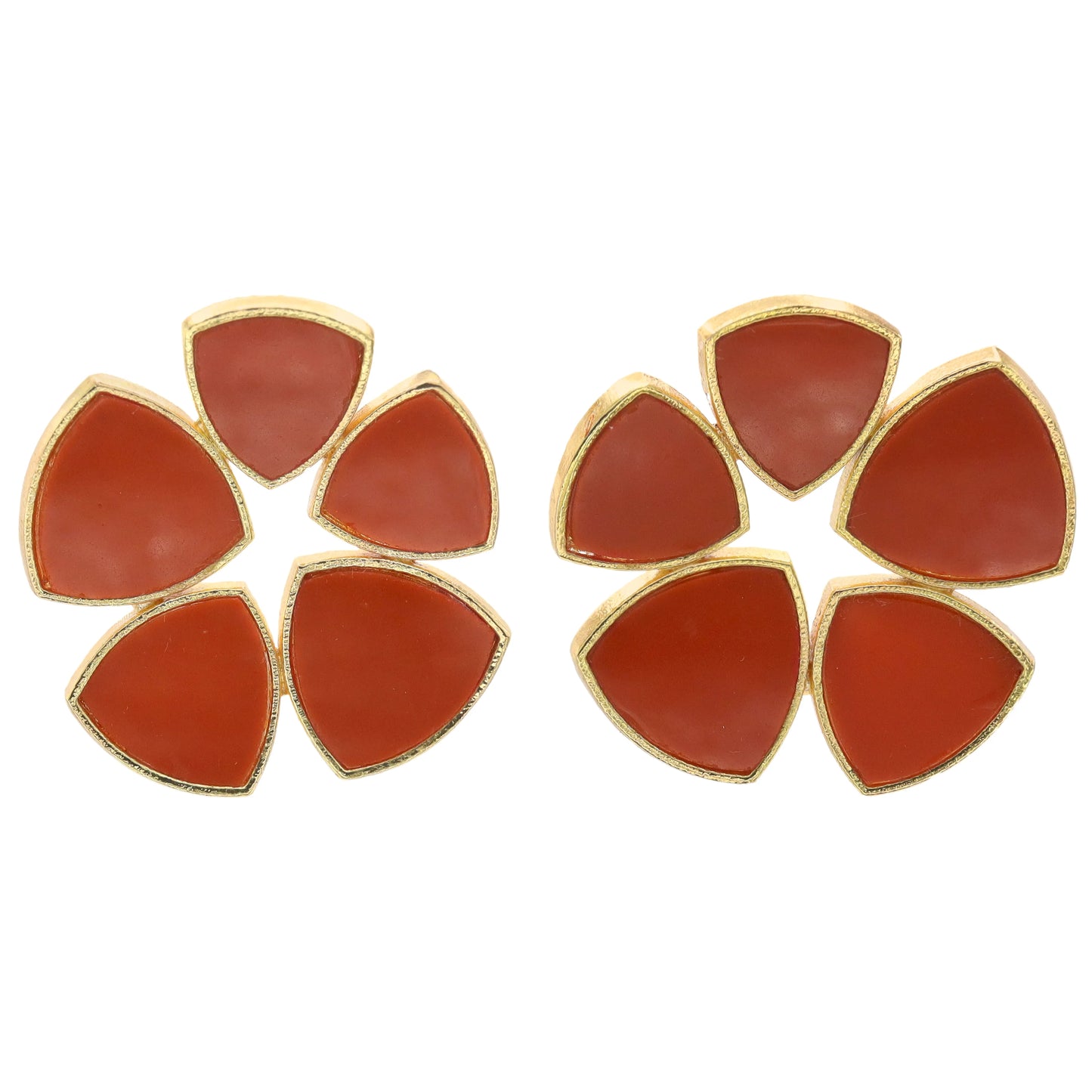 Pendientes Flor Batres Rojo Coral