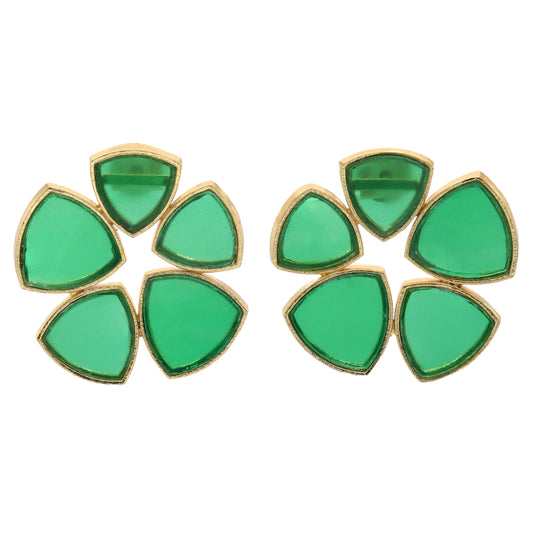 Pendientes Flor Batres Verde