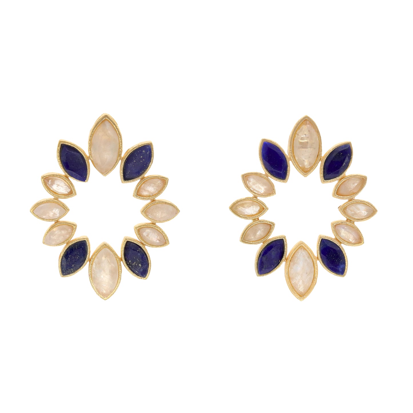 Pendientes Belmonte Piedra lunar y Azul Lapis