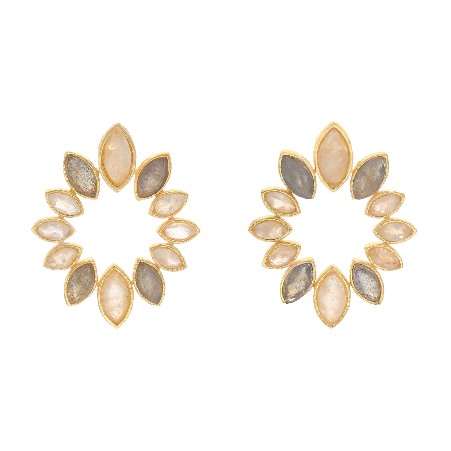 Pendientes Belmonte Piedra lunar y Labradorita