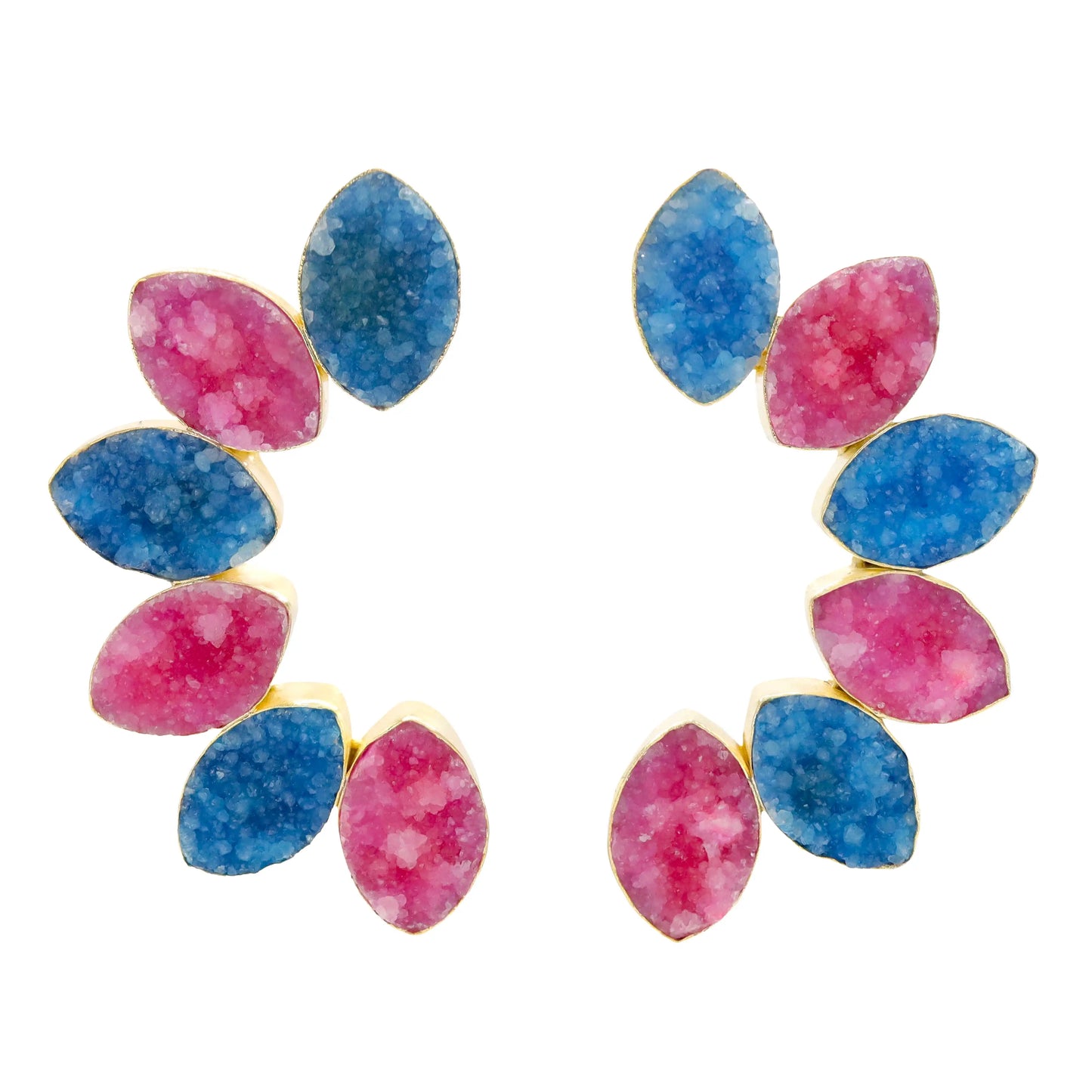 Pendientes Boreal Fucsia mo y Turquesa