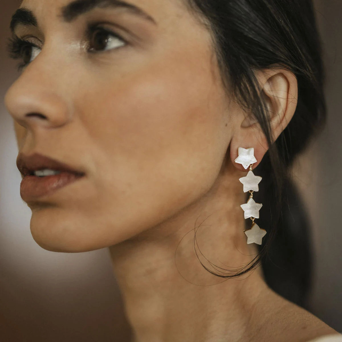 Pendientes Candea Blanco nácar
