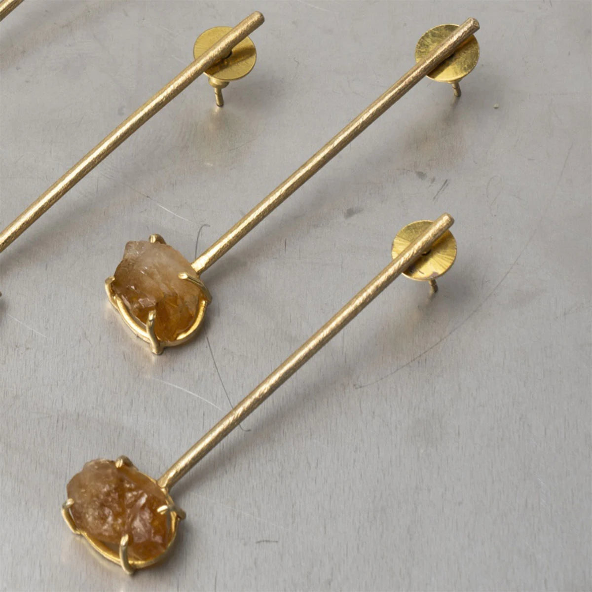 Pendientes Cristalia Rough Beige