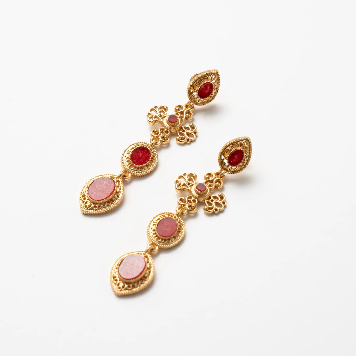 Pendientes Cruz Fuego Andaluz Ed. Limitada Rubí