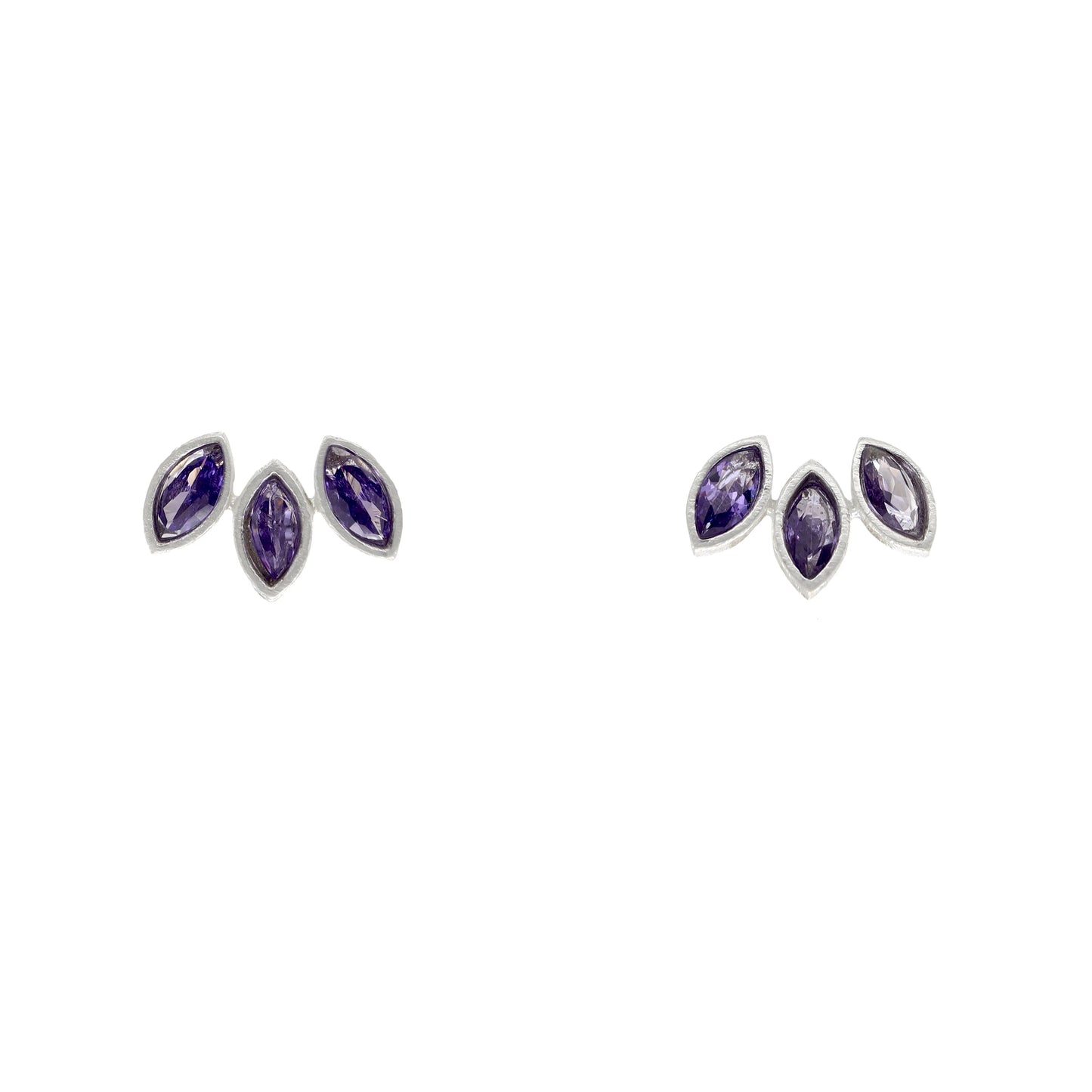 Pendientes Daisy Small Plata Morado