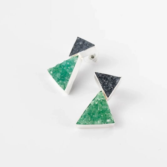 Pendientes Debod Ed. Limitada Plata Negro y Verde