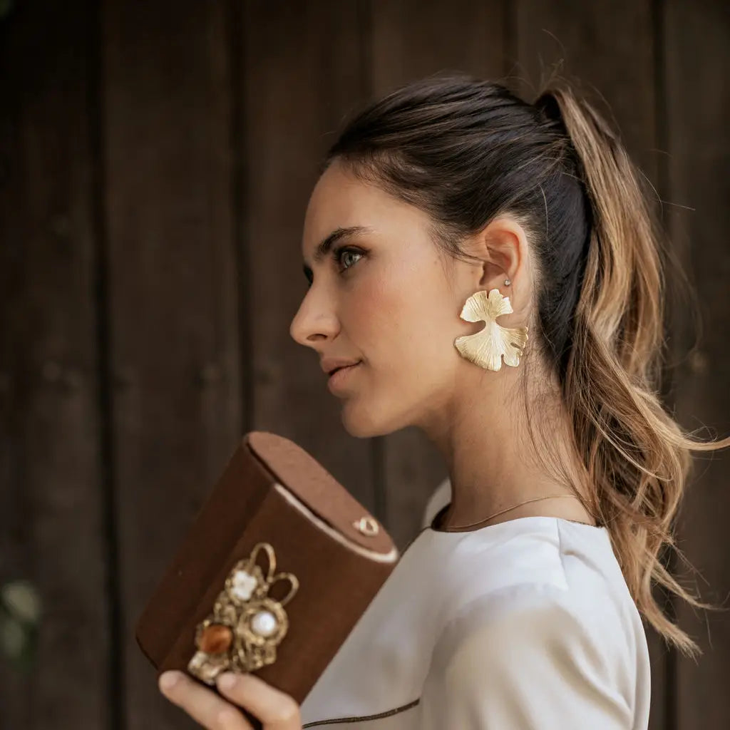 Pendientes Doble Gingko