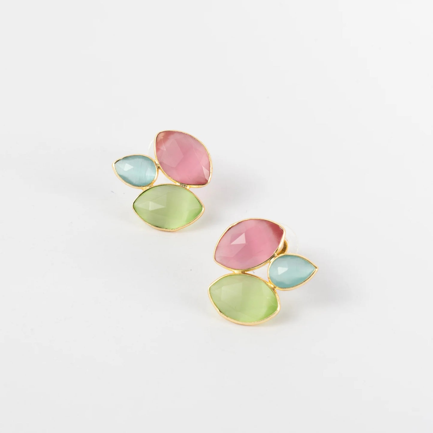 Pendientes Eritia Ed. Limitada Rosa dark, Verde claro y Azul