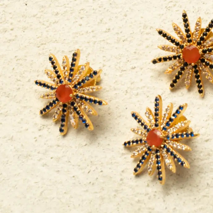 Pendientes Estrella Polar Rojo y Azul Shine