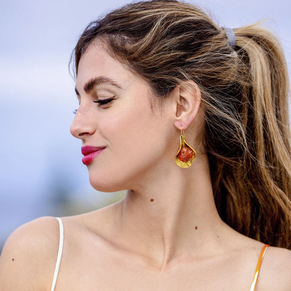 Pendientes Etosha naranja