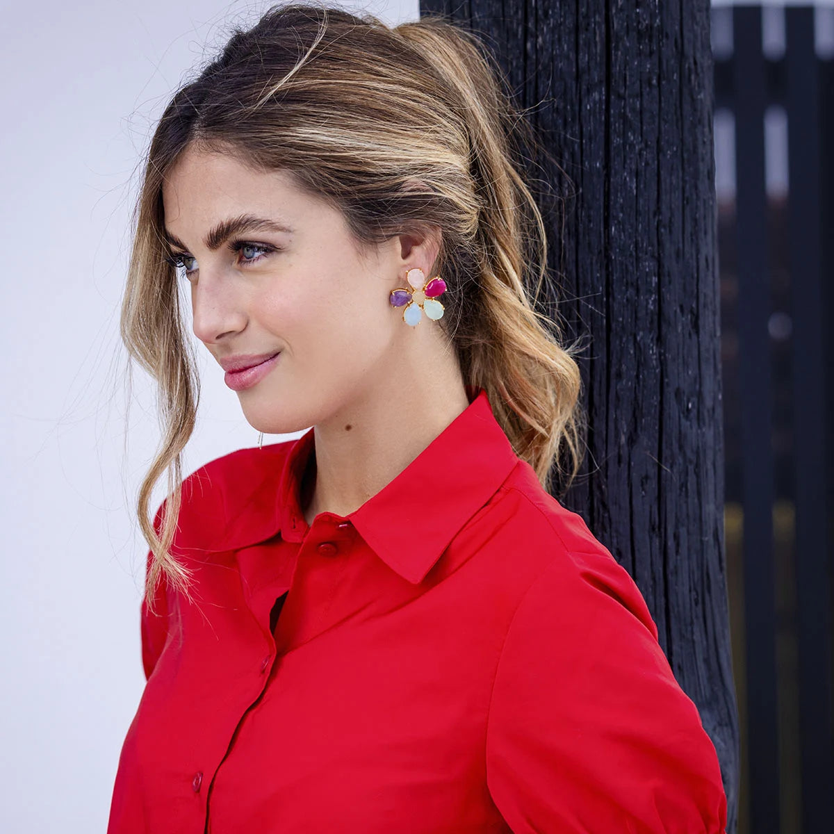 Pendientes Flor Windsor Multicolor