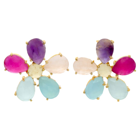 Pendientes Flor Windsor Multicolor