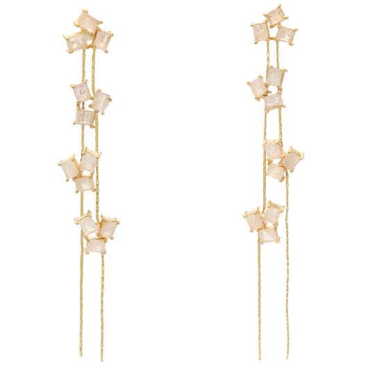 Pendientes Florescer Deluxe Piedra Lunar