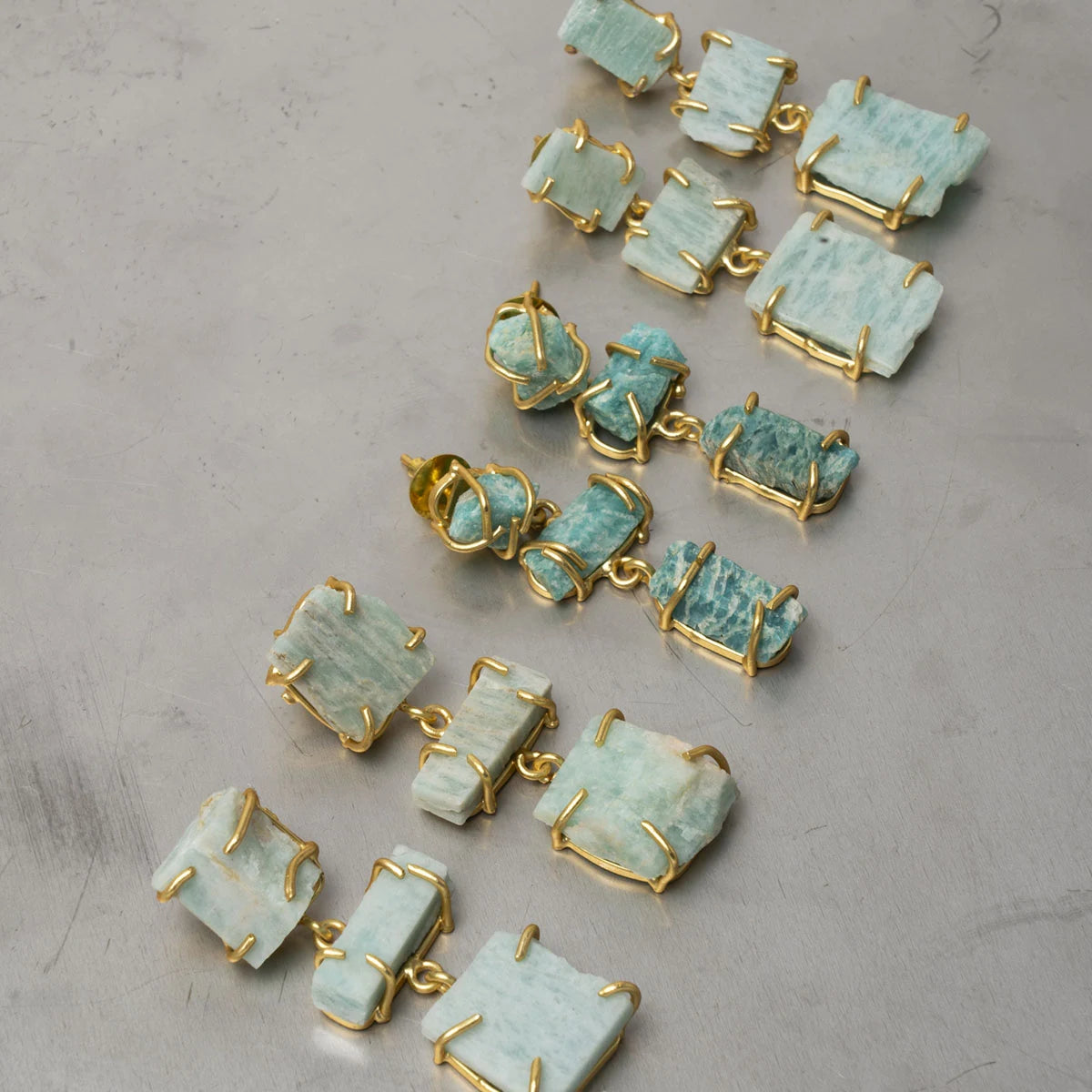 Pendientes Gisela Verde agua amazonita