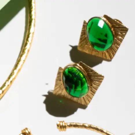 Pendientes Ígneo Verde