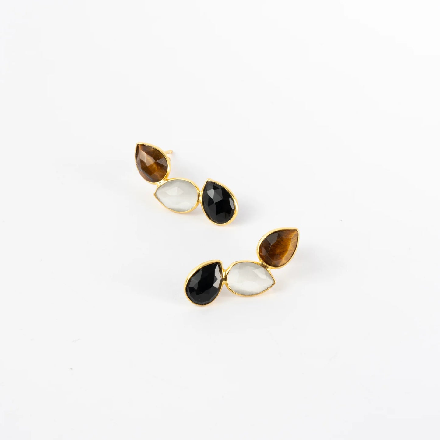 Pendientes Judit Iconic Ed. Limitada Marrón tigre, Blanco y Negro