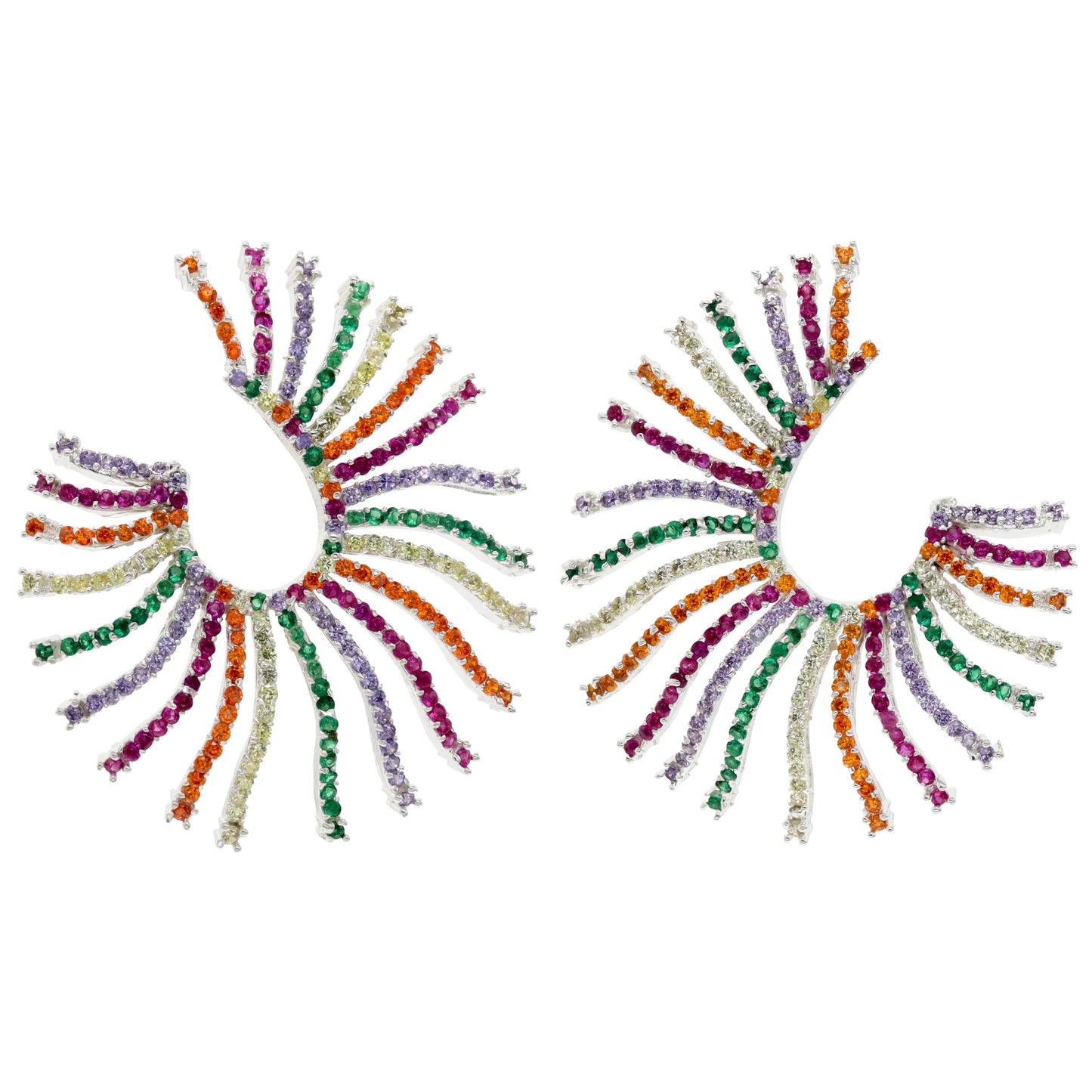 Pendientes Le Soleil Plata Multicolor