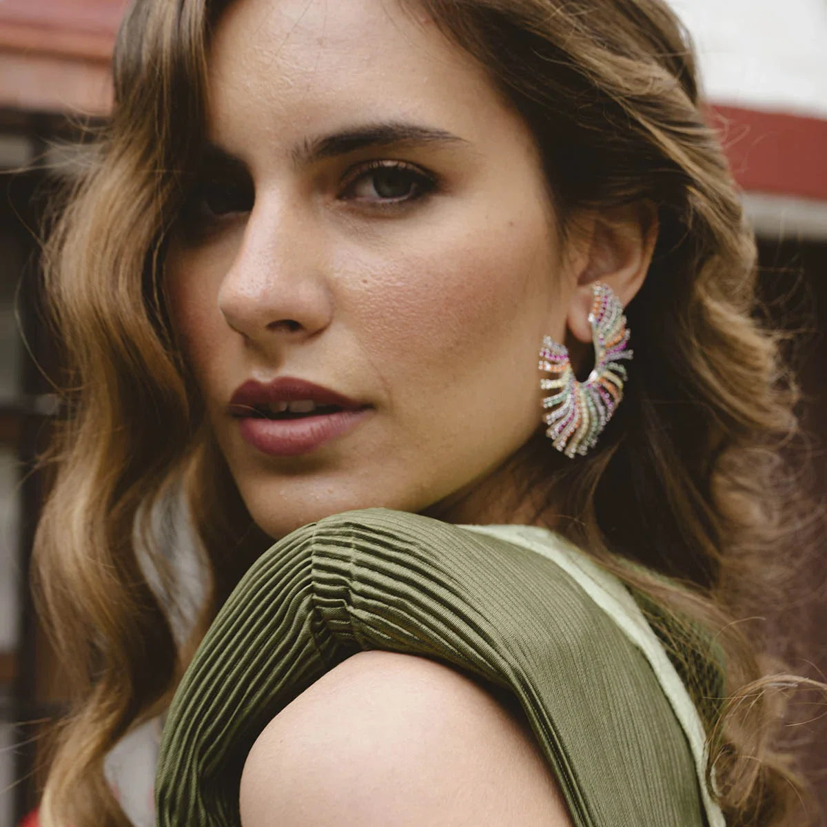 Pendientes Le Soleil Plata Multicolor