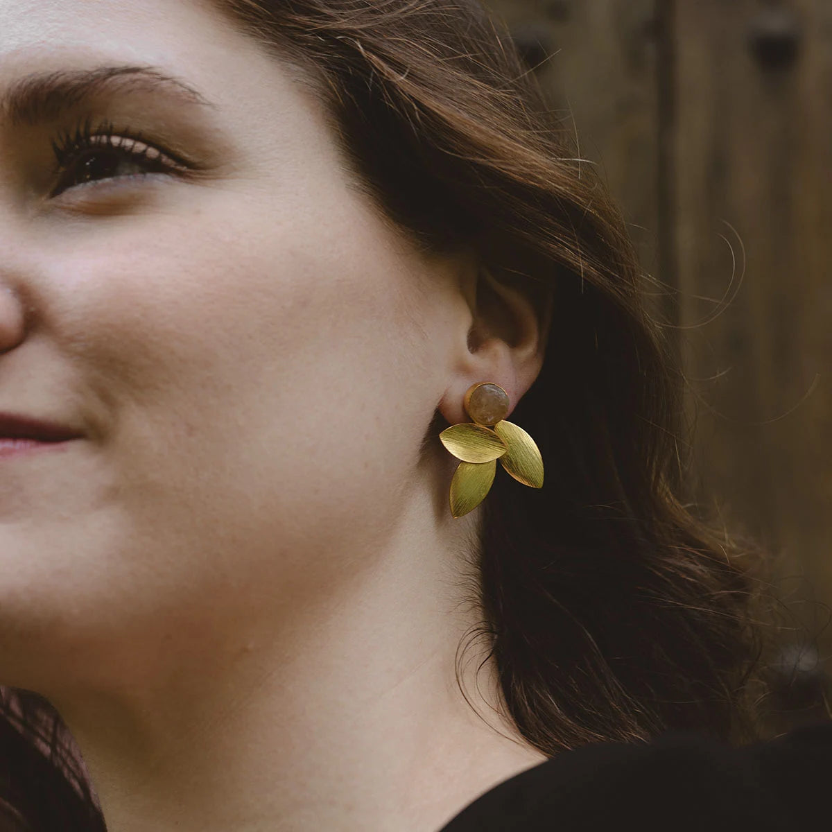 Pendientes Lino Ed. Limitada Rough Amarillo Ambar