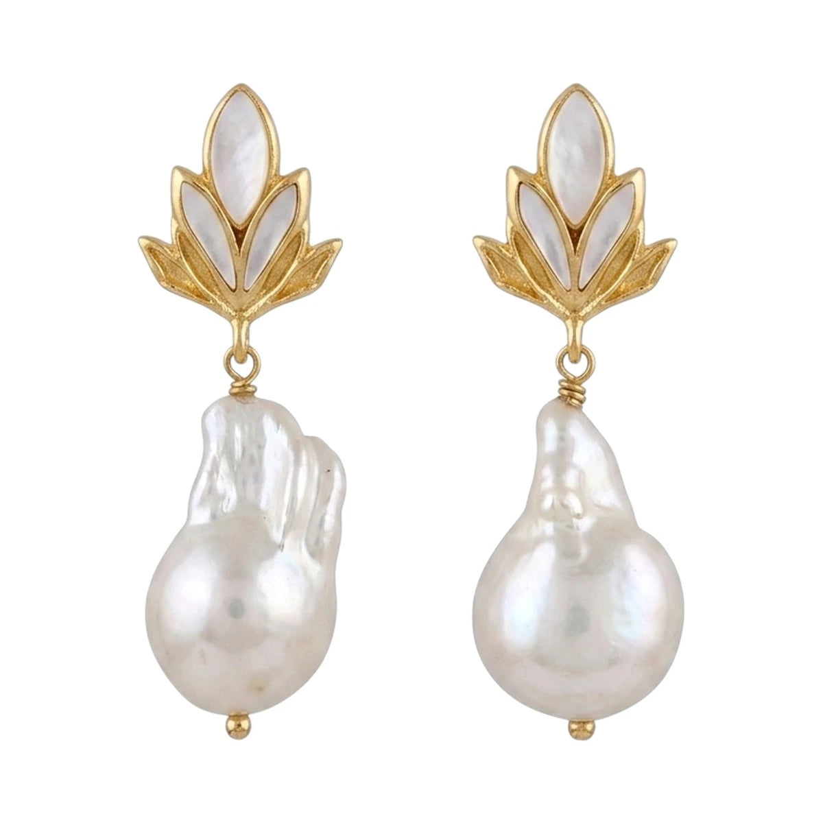 Pendientes Lotus Nácar y Perla