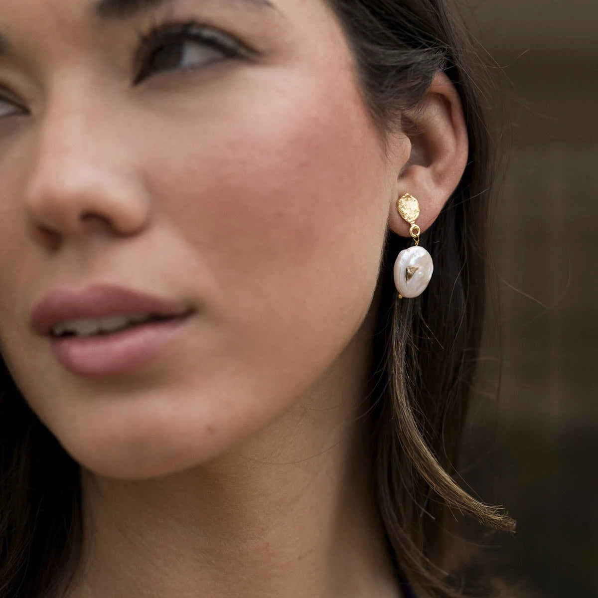 Conjunto Pendientes Lumiere Perlas + Choker Viti Perlas
