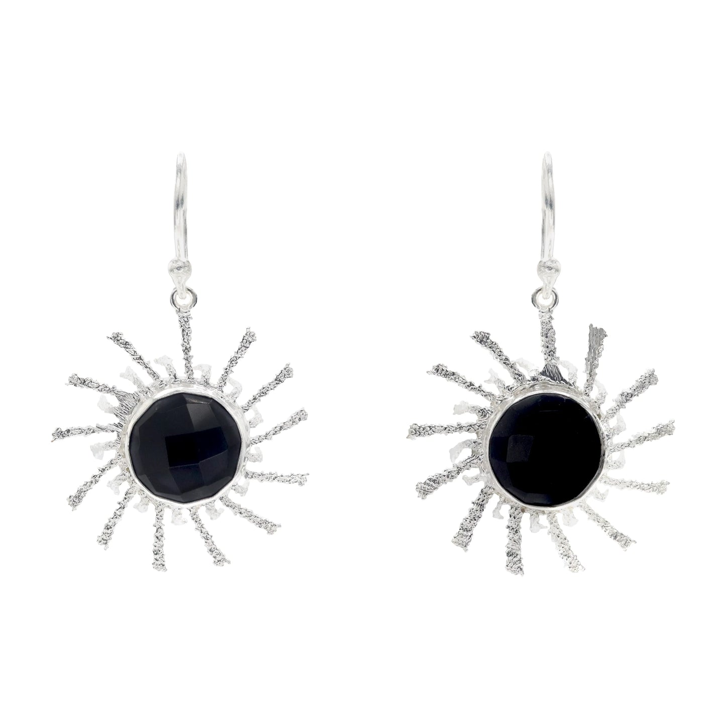 Pendientes Luxor Plata Negro