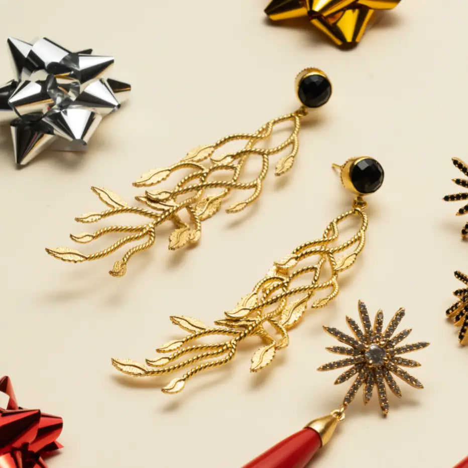 Pendientes Maranta Negro