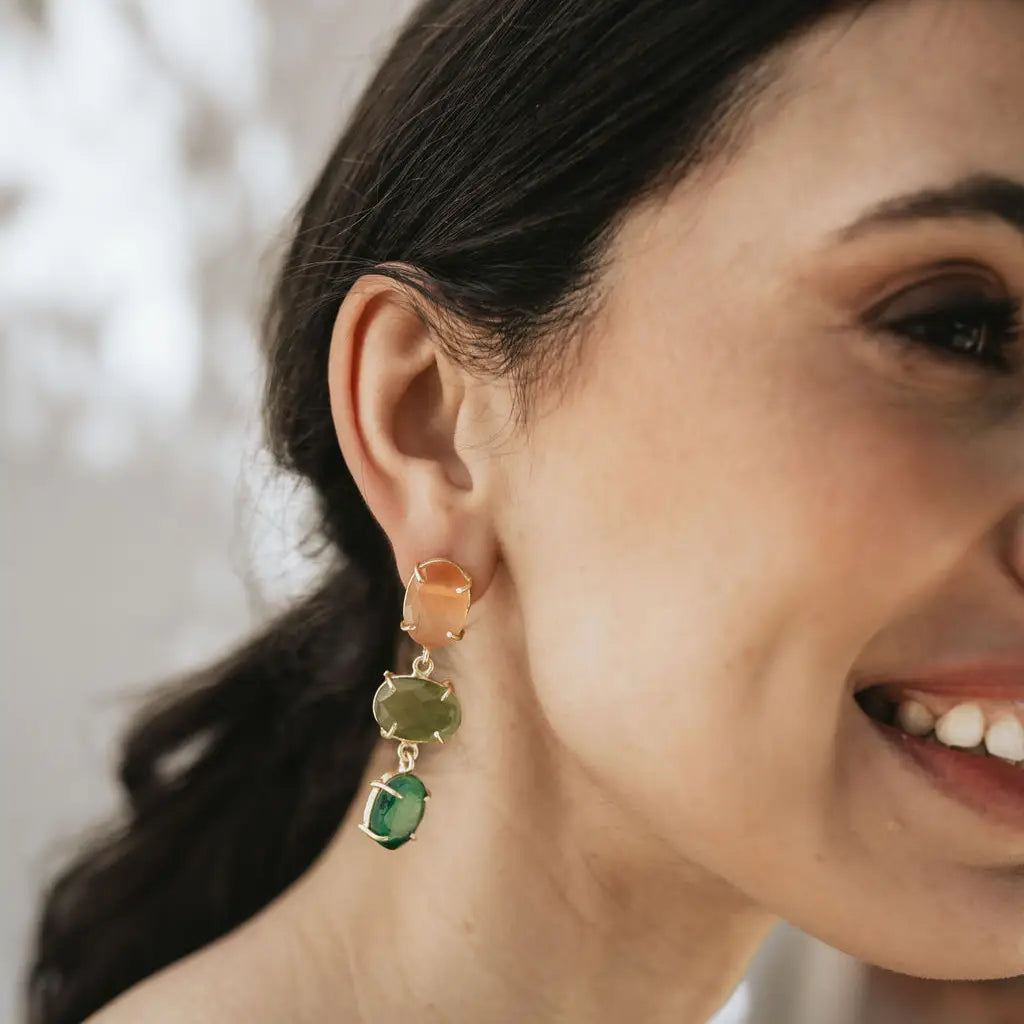 Pendientes Martis Naranja y Verdes