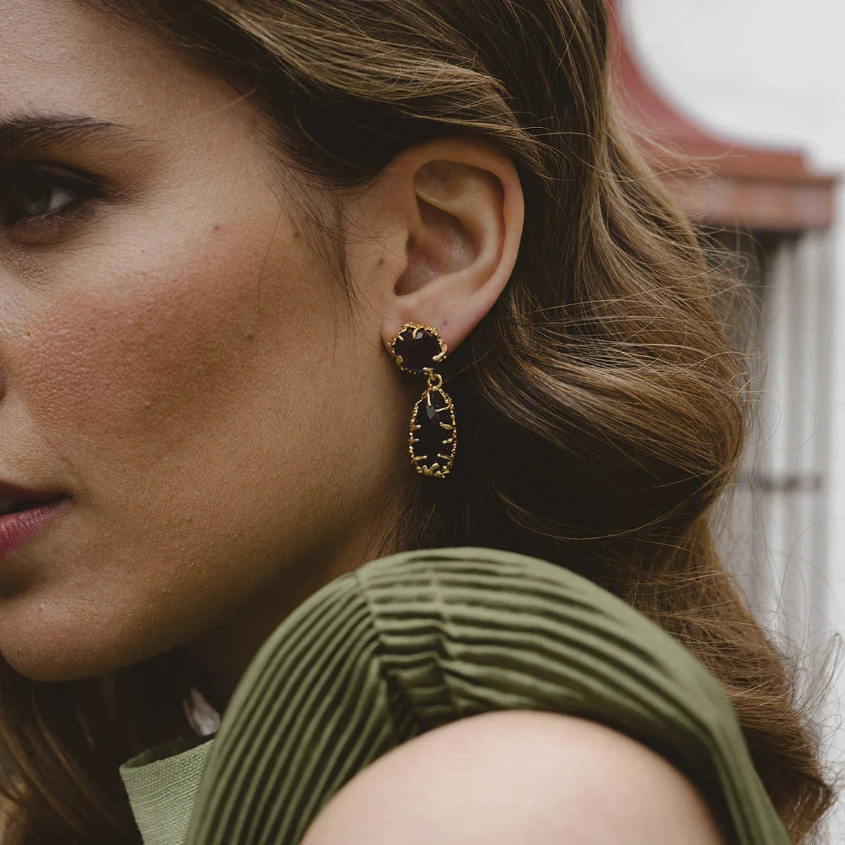 Pendientes Modonia Morado