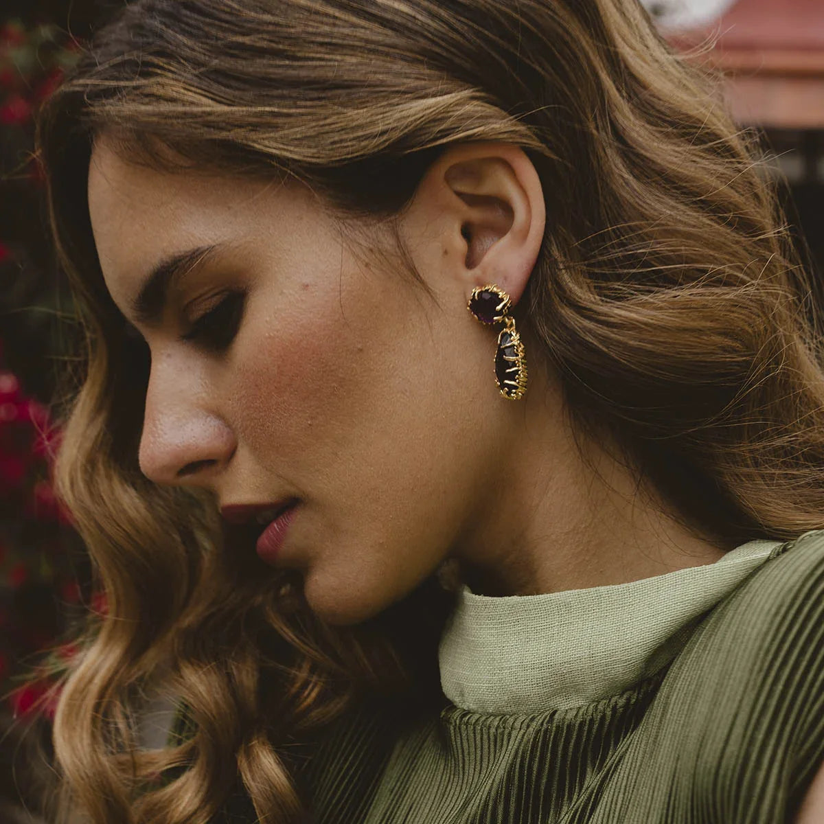 Pendientes Modonia Morado