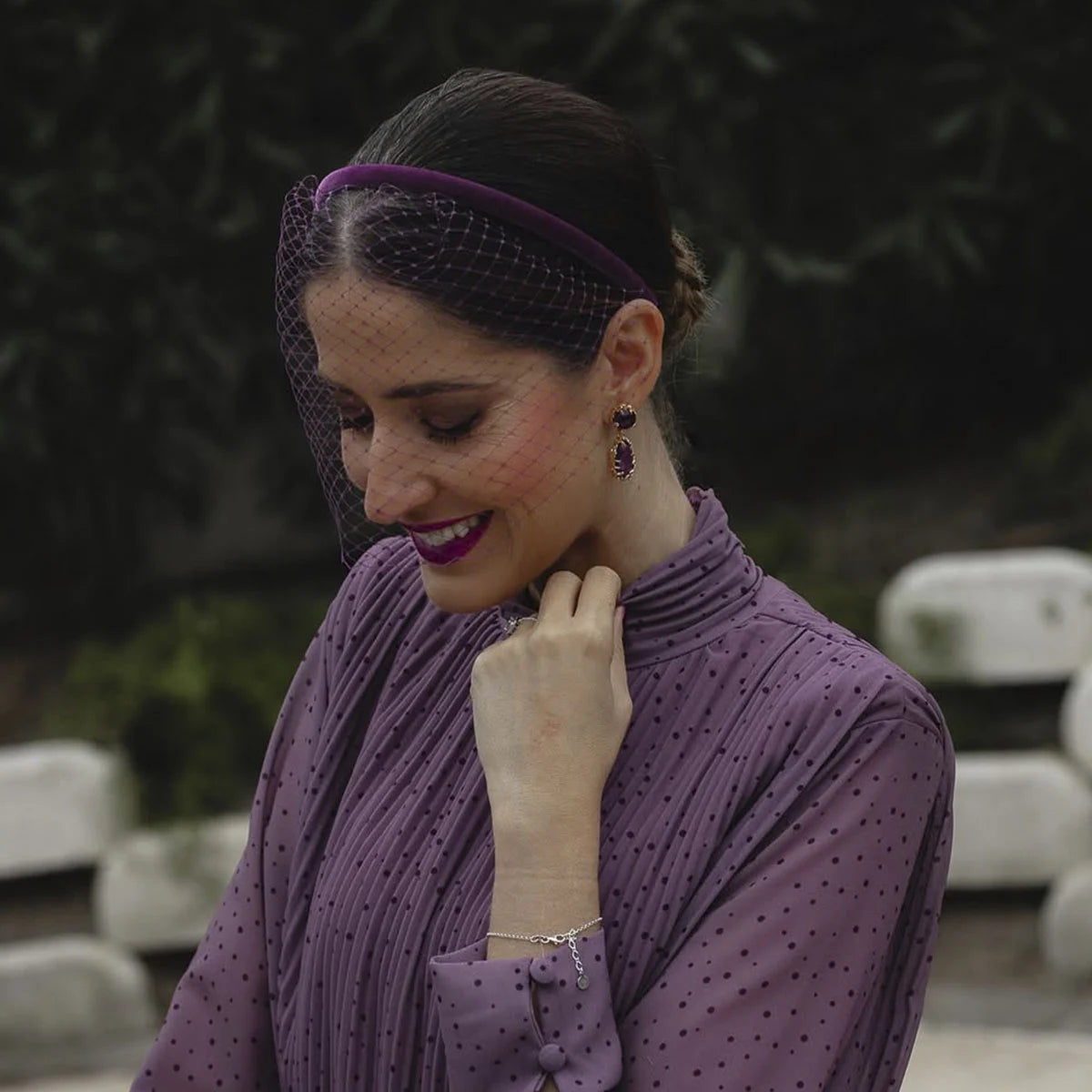 Pendientes Modonia Morado
