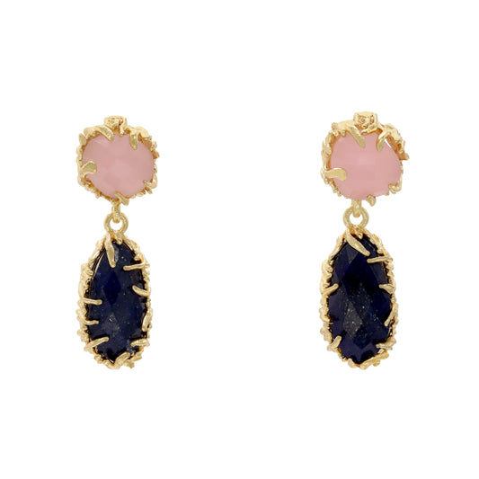 Pendientes Modonia Rosa y Azul Lapis