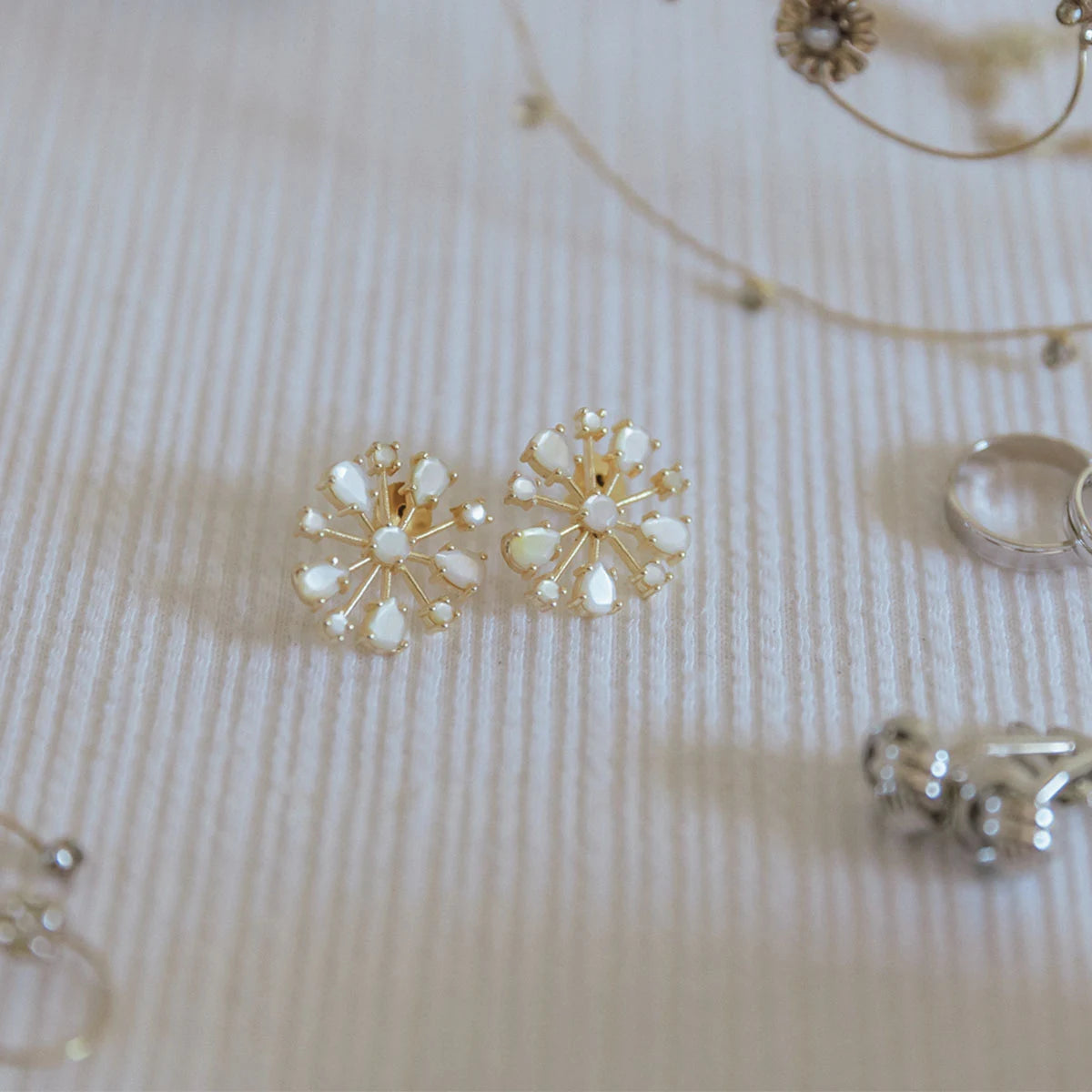 Pendientes Olite Blanco Nácar
