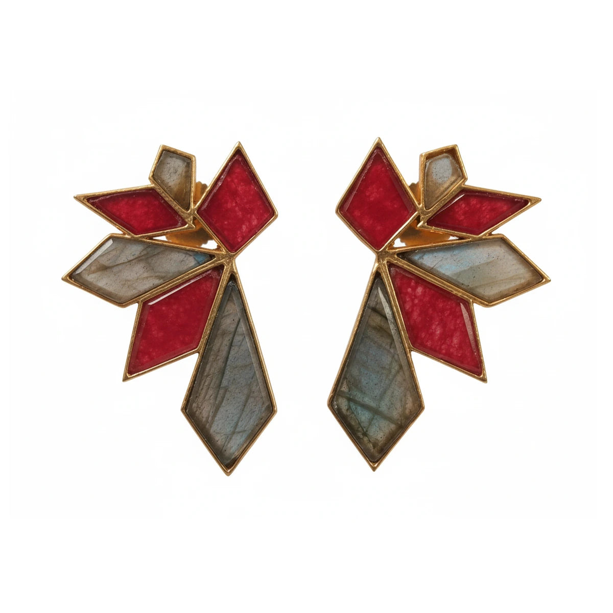 Pendientes Orava Ed. Limitada Rubí y Labradorita