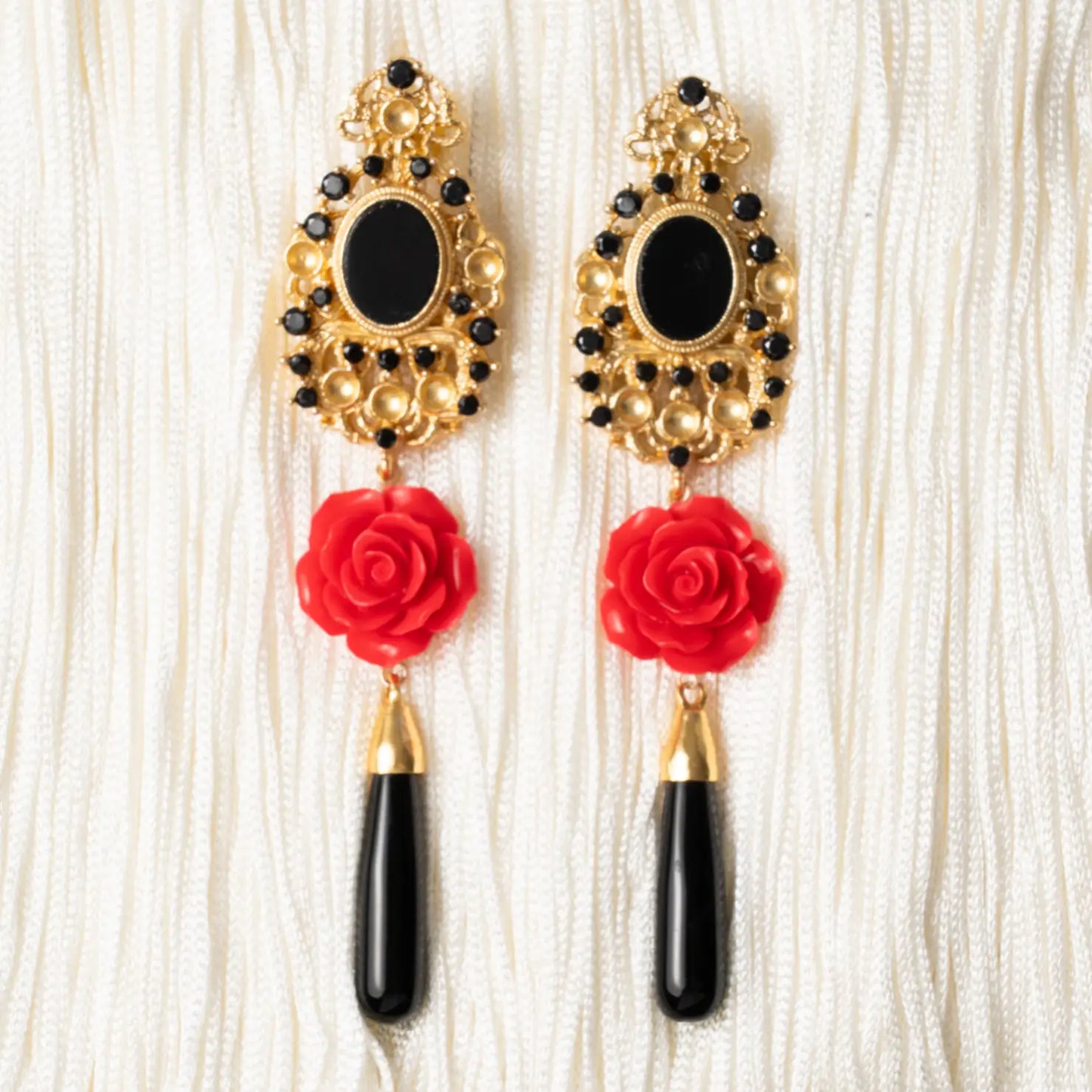 Pendientes Pasión Andaluza Rojo y Negro